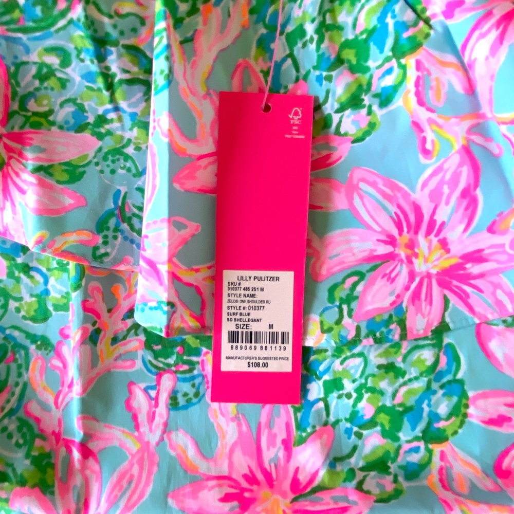 Lilly Pulitzer Zeldia One Shoulder Ruffle Top NWT - Picture 7 of 10